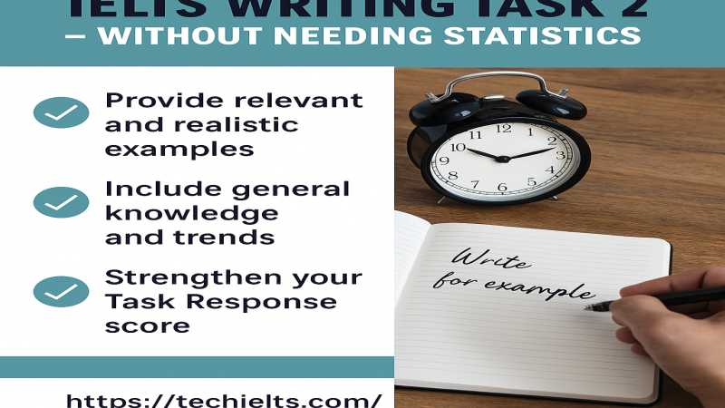 Use real examples in IELTS Writing Task 2