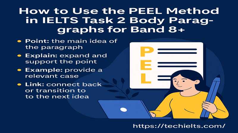PEEL method IELTS Writing Task 2