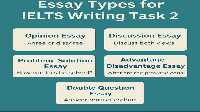 IELTS Writing Task 2 essay types