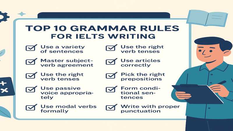 Grammar rules for IELTS writing