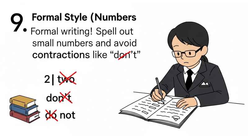 Formal Style (Numbers and Contractions)