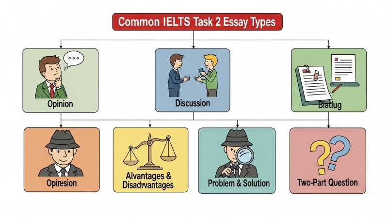 Common IELTS Task 2 Essay Types