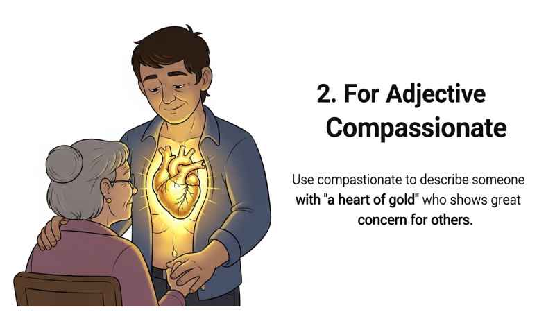 For the adjective Compassionate