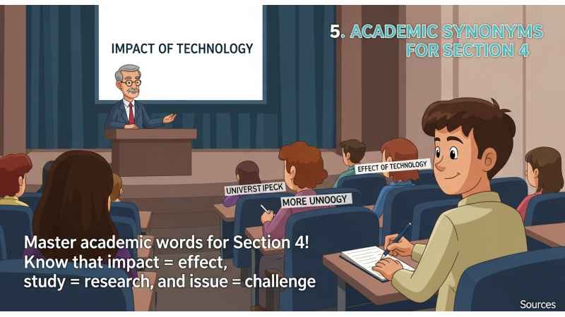 Academic Synonyms for Section 4