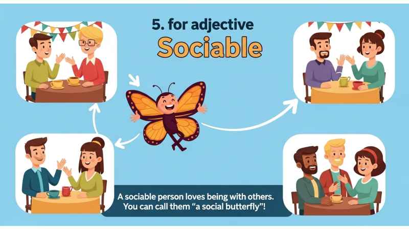 For the adjective Sociable